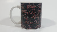 2009 Motley Crue Black with Red Writing Ceramic Coffee Mug Music Rock Band Collectible - Faded