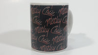 2009 Motley Crue Black with Red Writing Ceramic Coffee Mug Music Rock Band Collectible - Faded