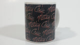 2009 Motley Crue Black with Red Writing Ceramic Coffee Mug Music Rock Band Collectible - Faded