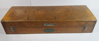 Rare Find Antique Geo. Scherr Co. Chesterman Precision Tools Scheffield England 24" Height Gauge Engineer Measurement Device Tool In Original Dove Tail Wooden Box with Instruction and Accessories