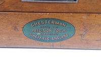 Rare Find Antique Geo. Scherr Co. Chesterman Precision Tools Scheffield England 24" Height Gauge Engineer Measurement Device Tool In Original Dove Tail Wooden Box with Instruction and Accessories