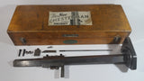 Rare Find Antique Geo. Scherr Co. Chesterman Precision Tools Scheffield England 24" Height Gauge Engineer Measurement Device Tool In Original Dove Tail Wooden Box with Instruction and Accessories