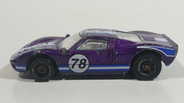 2001 Hot Wheels Ford GT - 40 #78 Purple Die Cast Toy Race Car Vehicle