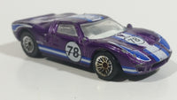 2001 Hot Wheels Ford GT - 40 #78 Purple Die Cast Toy Race Car Vehicle