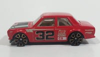 2012 Hot Wheels Faster Than Ever Datsun Bluebird 510 Red #32 Die Cast Toy Race Car Vehicle