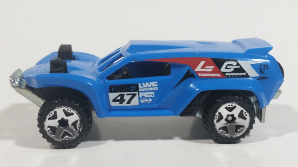 2014 Hot Wheels Off-Road Off Track Dune Land Crusher Blue Die Cast Plastic Toy Car Vehicle