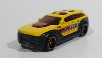 2014 Hot Wheels City Rescue HW Pursuit Yellow Die Cast Fire Rescue Toy Car Vehicle