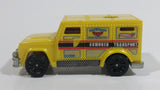 2013 Hot Wheels HW City City Works Armored Transport Yellow Plastic Body Die Cast Toy Car Vehicle