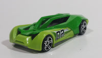 2013 Hot Wheels Track Aces Split Vision Green and Lime Green #02 Die Cast Plastic Body Toy Race Car Vehicle