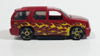 2010 Hot Wheels Haulers '07 Cadillac Escalade Dark Red Die Cast Toy Car SUV Vehicle