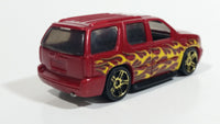 2010 Hot Wheels Haulers '07 Cadillac Escalade Dark Red Die Cast Toy Car SUV Vehicle