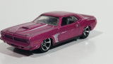 2012 Hot Wheels Muscle Mania - Mopar '70 Plymouth AAR Cuda Pink Die Cast Toy Muscle Car Vehicle