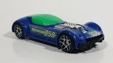 2009 Hot Wheels Ballistik Blue and Green Die Cast Toy Car Vehicle McDonald's Happy Meal