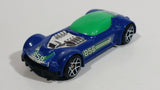 2009 Hot Wheels Ballistik Blue and Green Die Cast Toy Car Vehicle McDonald's Happy Meal