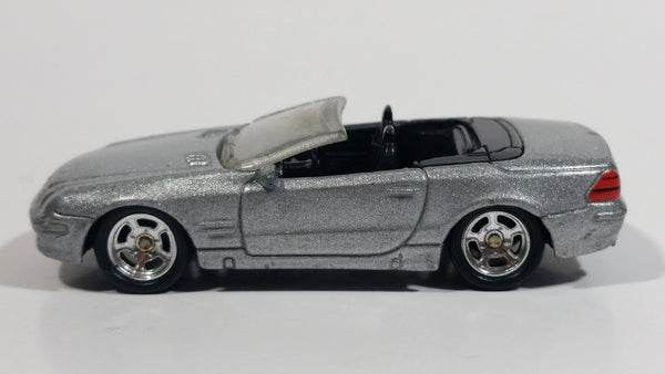 2004 Hot Wheels Auto Affinity Got Speed? Mercedes 55SL AMG Convertible Silver Grey Die Cast Toy Luxury Car Vehicle with Rubber Tires