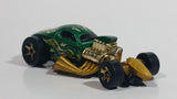 2004 Hot Wheels Demonition 1/4 Mile Coupe Green and Gold Die Cast Toy Car Vehicle