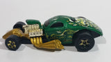 2004 Hot Wheels Demonition 1/4 Mile Coupe Green and Gold Die Cast Toy Car Vehicle