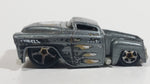 2004 Hot Wheels First Editions Hardnoze '59 Chevy Truck Metalflake Dark Grey Die Cast Toy Car Vehicle