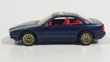 1994 Hot Wheels BMW 850i Metallic Dark Blue Die Cast Toy Car Vehicle