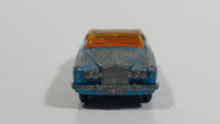 Vintage 1969 Lesney Matchbox Series No. 69 Rolls Royce Silver Shadow Coupe Convertible Aqua Blue Die Cast Toy Car Vehicle With Opening Trunk
