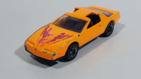 1992 Hot Wheels Pontiac Firebird T-Top Orange Plastic Body Die Cast Toy Car Vehicle