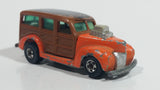 1980 Hot Wheels Hi-Rakers '40's Woodie Orange with Brown Smooth Panel Die Cast Toy Car Vehicle BW Hong Kong