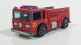 1982 Hot Wheels Fire Eater Red Fire Truck Die Cast Toy Car Vehicle - BW - Blue Lights