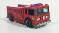 1982 Hot Wheels Fire Eater Red Fire Truck Die Cast Toy Car Vehicle - BW - Blue Lights