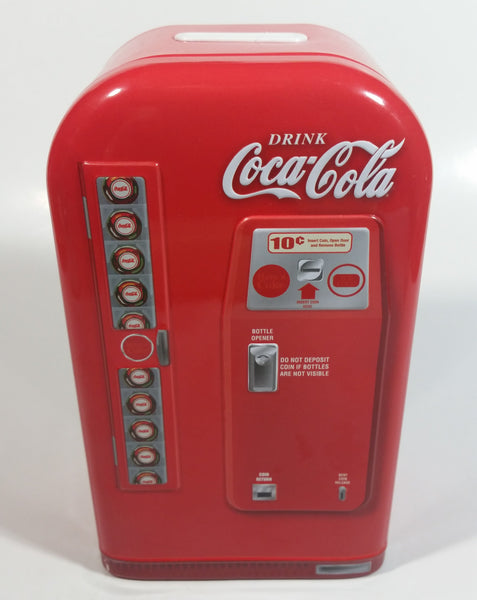 Coca-Cola Have A Coke Soda Pop Refrigerator Vending Machine Shaped Tin Metal Coin Bank Collectible