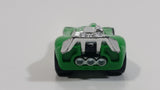 2014 Hot Wheels Track Builder Spine Busters Green Die Cast Toy Car Vehicle