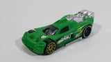 2014 Hot Wheels Track Builder Spine Busters Green Die Cast Toy Car Vehicle