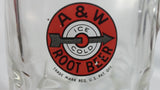 1948-1961 A & W Allen and Wright Ice Cold Root Beer Arrow Logo 6" Tall Heavy Clear Glass Mug