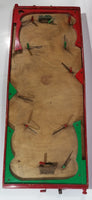 Antique 1940s Munro Games National Hockey Wood and Plastic Pinball Style Table Top Ice Hockey Game