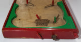 Antique 1940s Munro Games National Hockey Wood and Plastic Pinball Style Table Top Ice Hockey Game