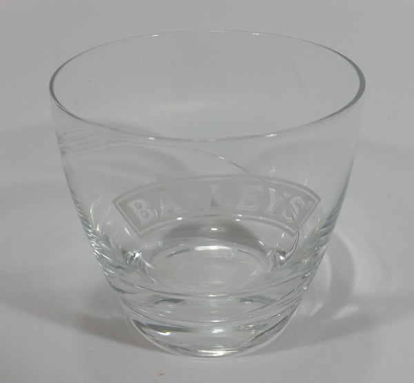 Baileys Irish Cream White Label 3" Tall Clear Glass Swirl Twist Cup