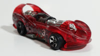 2001 Hot Wheels Power Rocket Clear Red Die Cast Toy Fantasy Race Car Vehicle