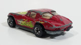 1987 Hot Wheels Split Window '63 Dark Red Die Cast Toy Car Vehicle - Hong Kong