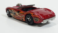 2004 Hot Wheels Camoflamage Austin Healey Red Convertible Die Cast Toy Car Vehicle