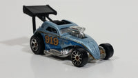 2006 Hot Wheels Fiat 500c Metalflake Sky Blue Die Cast Toy Race Car Vehicle