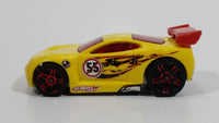 2010 Hot Wheels Police Pursuit Power Rage Yellow #55 Plastic Body Die Cast Toy Car Vehicle