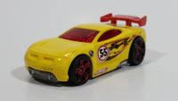 2010 Hot Wheels Police Pursuit Power Rage Yellow #55 Plastic Body Die Cast Toy Car Vehicle