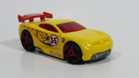 2010 Hot Wheels Police Pursuit Power Rage Yellow #55 Plastic Body Die Cast Toy Car Vehicle