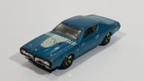 2011 Hot Wheels Muscle Mania '71 Dodge Charger Light Blue Die Cast Toy Muscle Car Vehicle