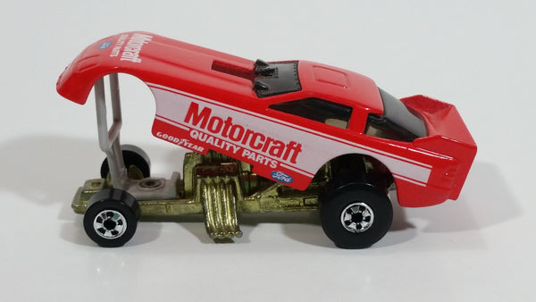 1990 Hot Wheels Probe Funny Car Motorcraft Quality Parts Red Die Cast Toy Car Vehicle with Lift Up Body