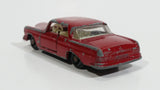 Vintage 1960s Lesney Matchbox Series No. 53 Mercedes-Benz 220 SE Dark Red Die Cast Toy Car Vehicle with Opening Doors