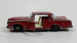 Vintage 1960s Lesney Matchbox Series No. 53 Mercedes-Benz 220 SE Dark Red Die Cast Toy Car Vehicle with Opening Doors