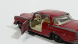 Vintage 1960s Lesney Matchbox Series No. 53 Mercedes-Benz 220 SE Dark Red Die Cast Toy Car Vehicle with Opening Doors