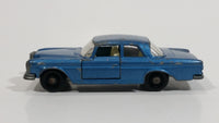 Vintage 1968 Lesney Matchbox Series Mercedes 300 SE Blue Die Cast Toy Car Vehicle with Opening Doors and Trunk