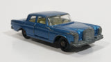 Vintage 1968 Lesney Matchbox Series Mercedes 300 SE Blue Die Cast Toy Car Vehicle with Opening Doors and Trunk