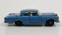 Vintage 1968 Lesney Matchbox Series Mercedes 300 SE Blue Die Cast Toy Car Vehicle with Opening Doors and Trunk